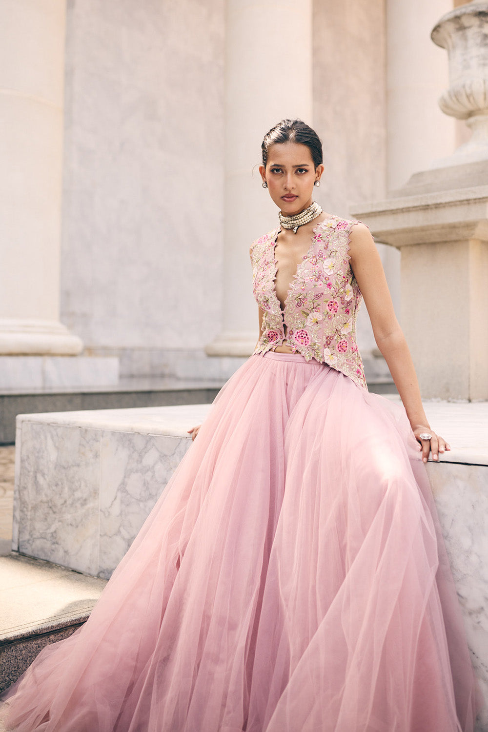 Blush Pink Umang Jacket Set