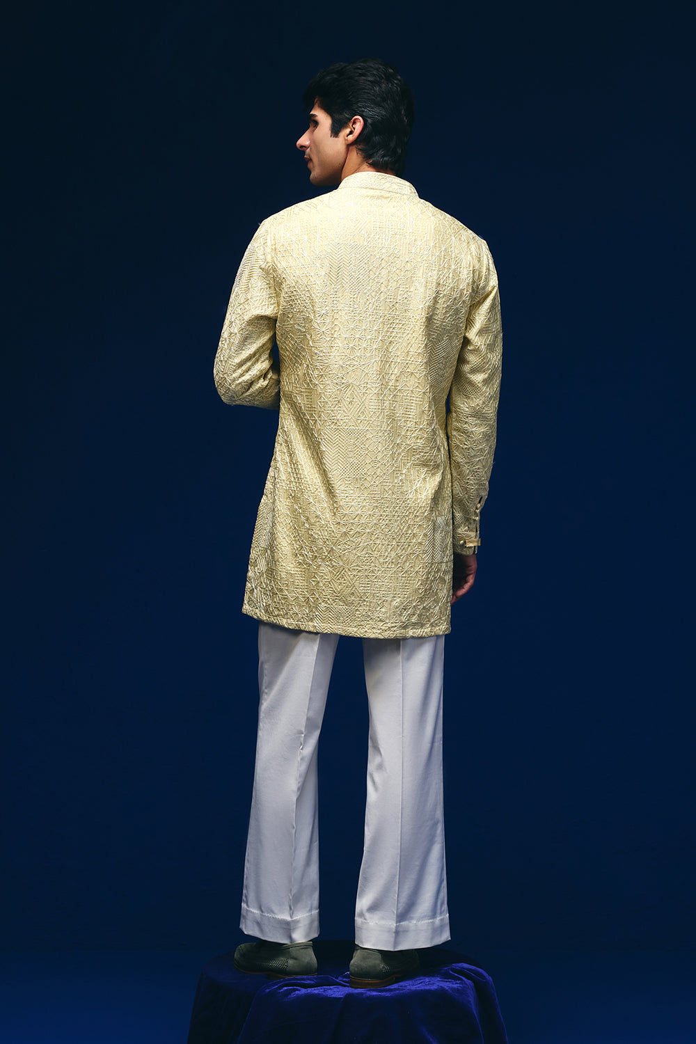 Boro Front Open Kurta Set