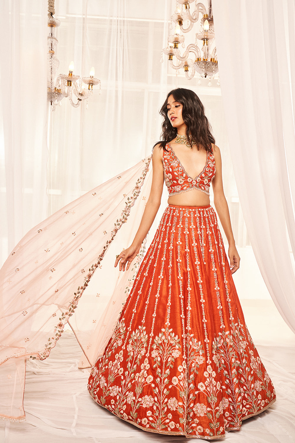 Burnt Orange Bridal Set