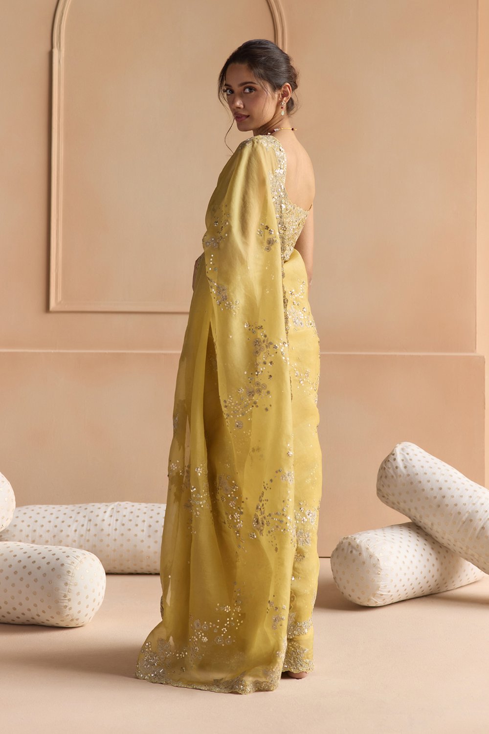 Butter Yellow Saree Set