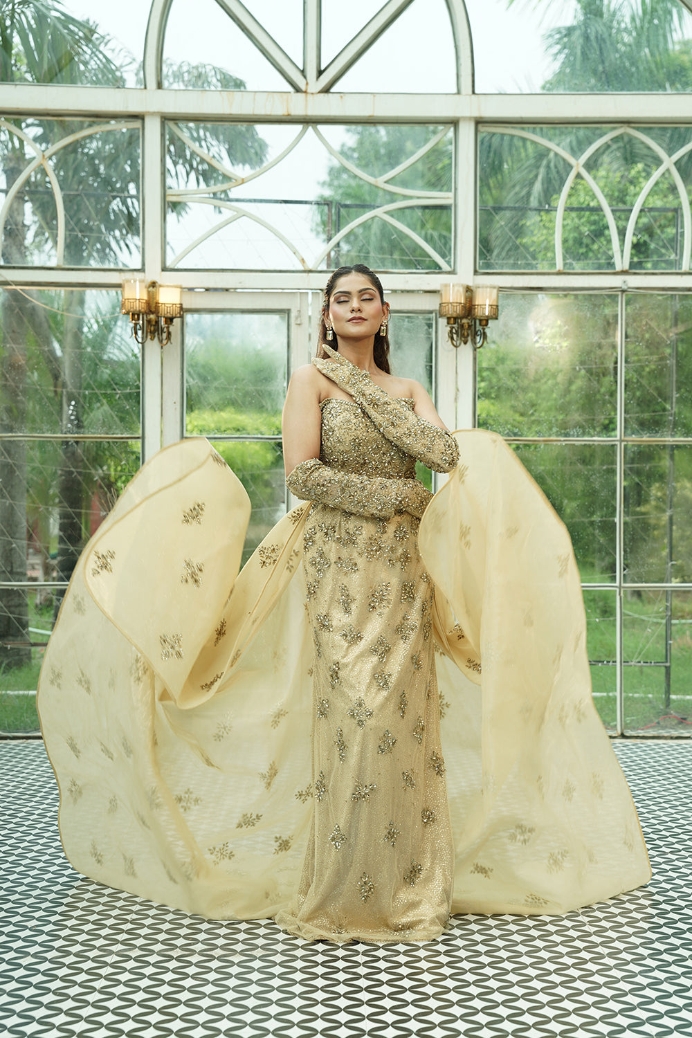 Champagne Crystal Enchantress Gown