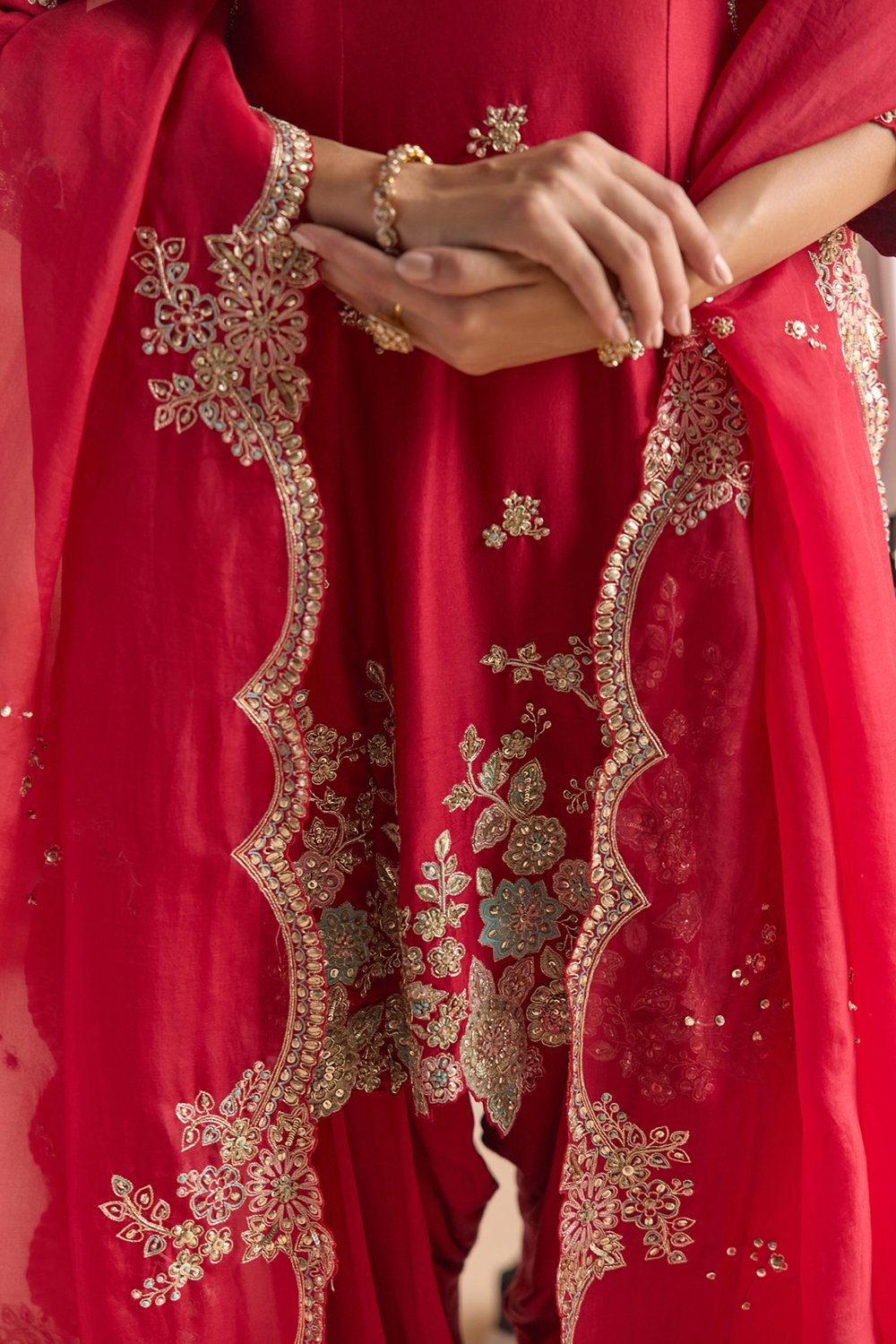 Cherry Red Kurta Set