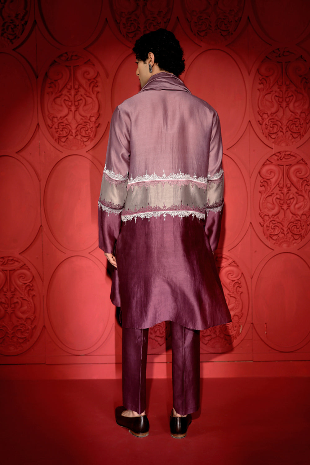 Colorblocking Signature Embroidered Kurta Set