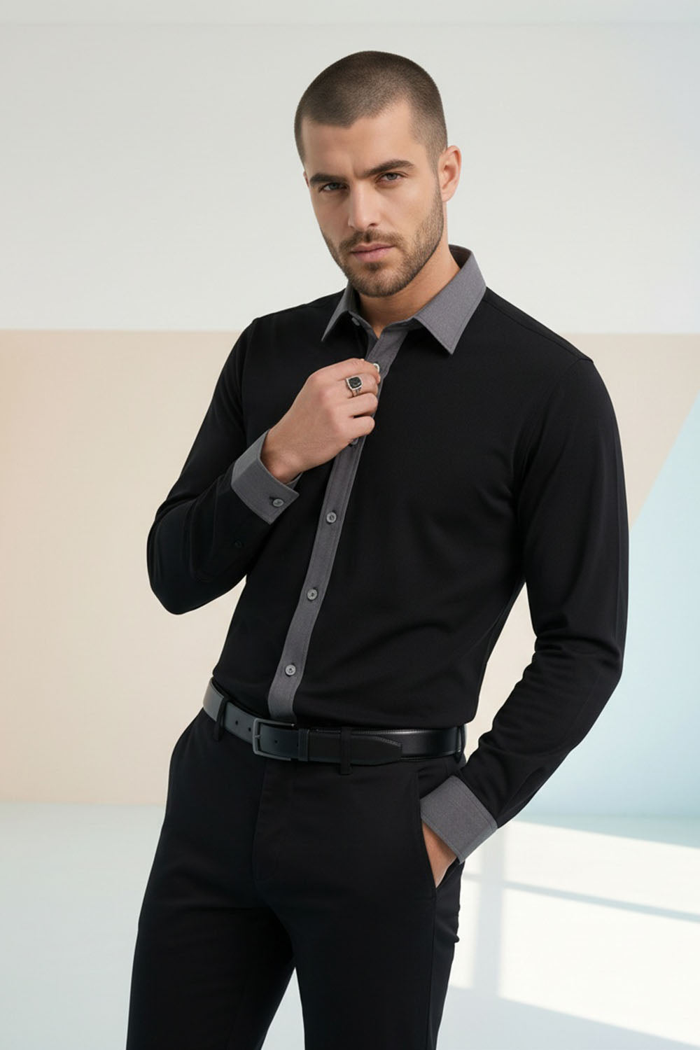 Colour Block Shirt - Kellan