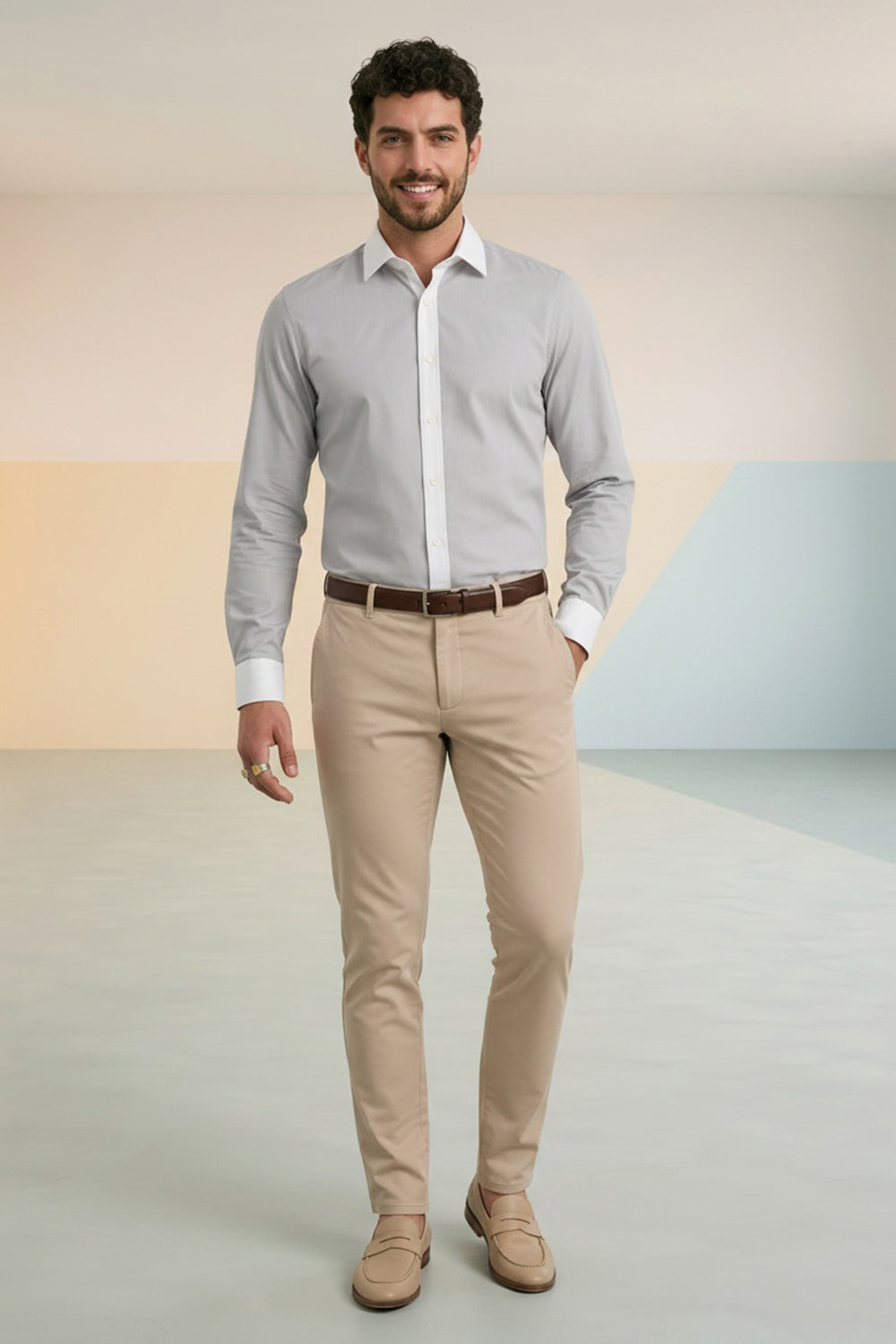 Colour Block Shirt - Tavian