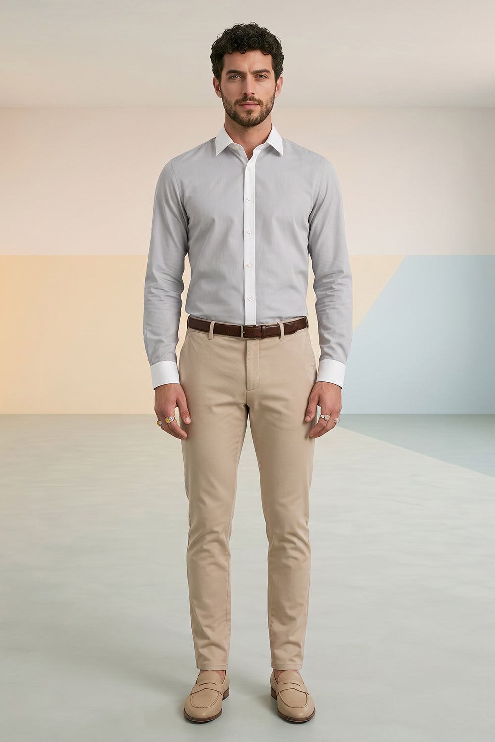 Colour Block Shirt - Tavian