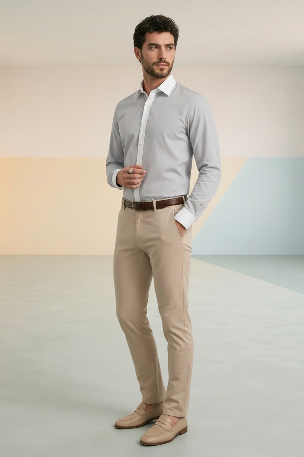 Colour Block Shirt - Tavian