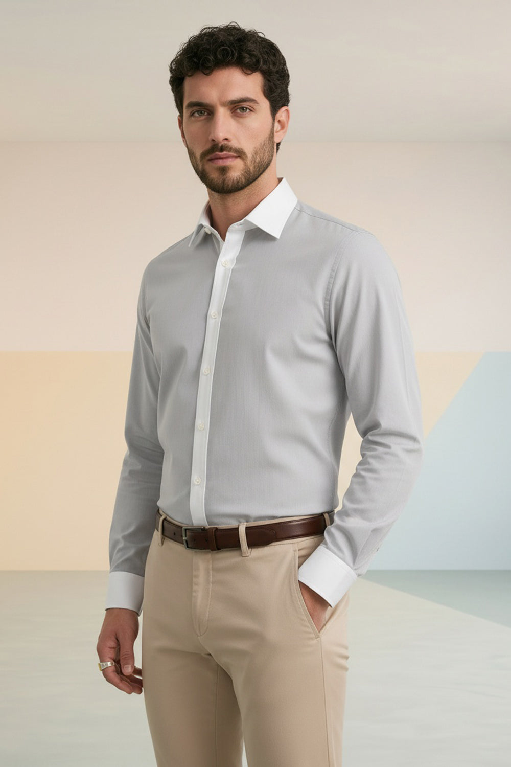 Colour Block Shirt - Tavian