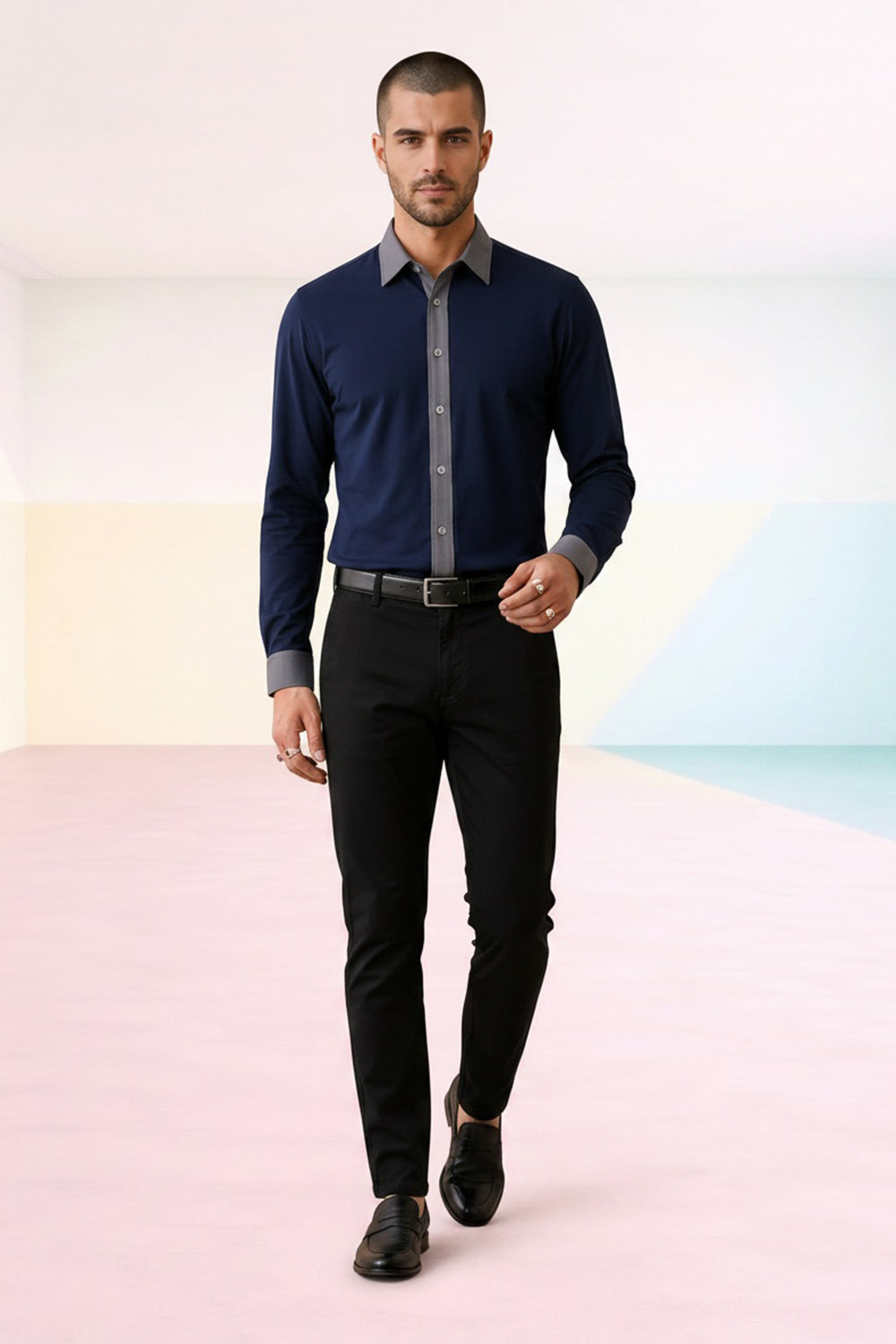 Colour Block Shirt - Valen
