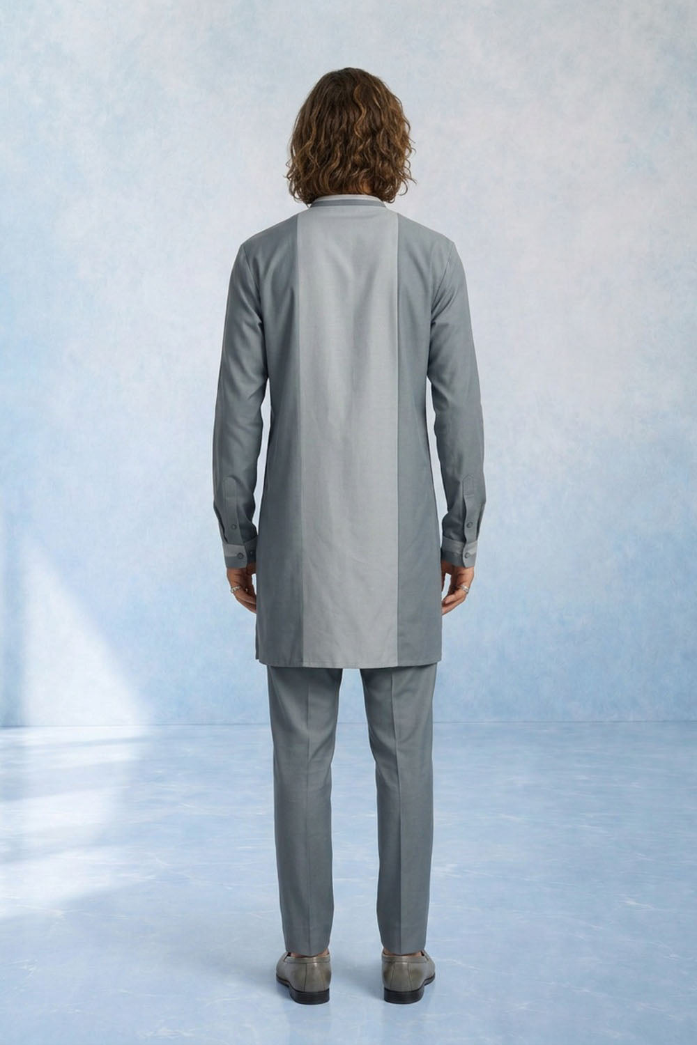 Colour Blocked Kurta Set - Auron