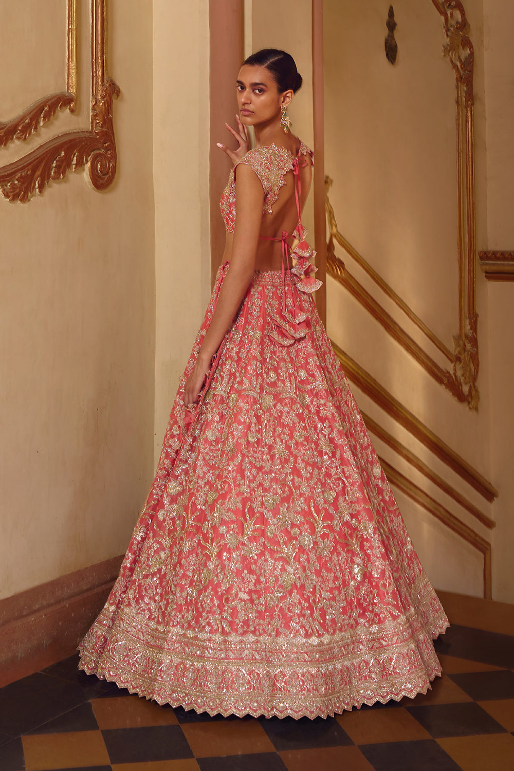 Coral Advika Lehenga Set