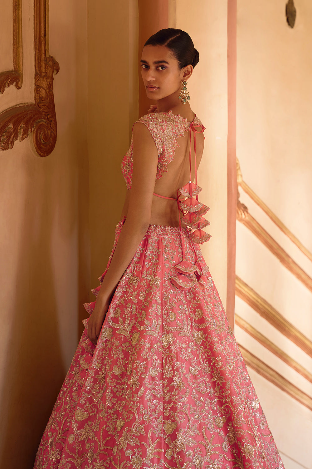 Coral Advika Lehenga Set