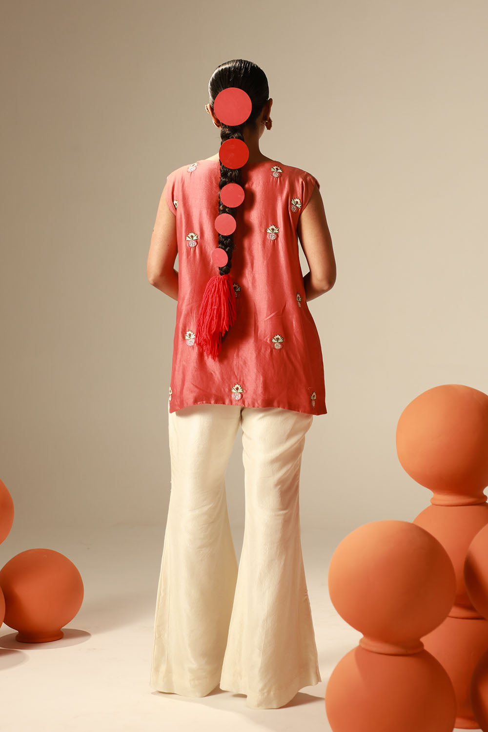 Coral Rose Kurta Set