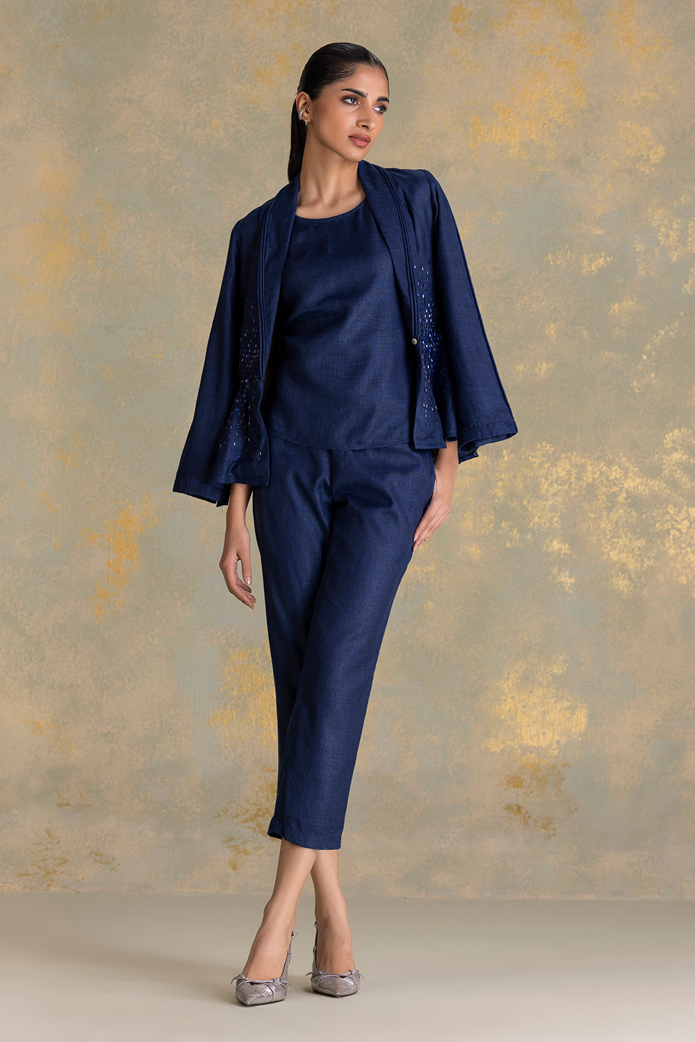 Crystal Rain peplum Jacket set