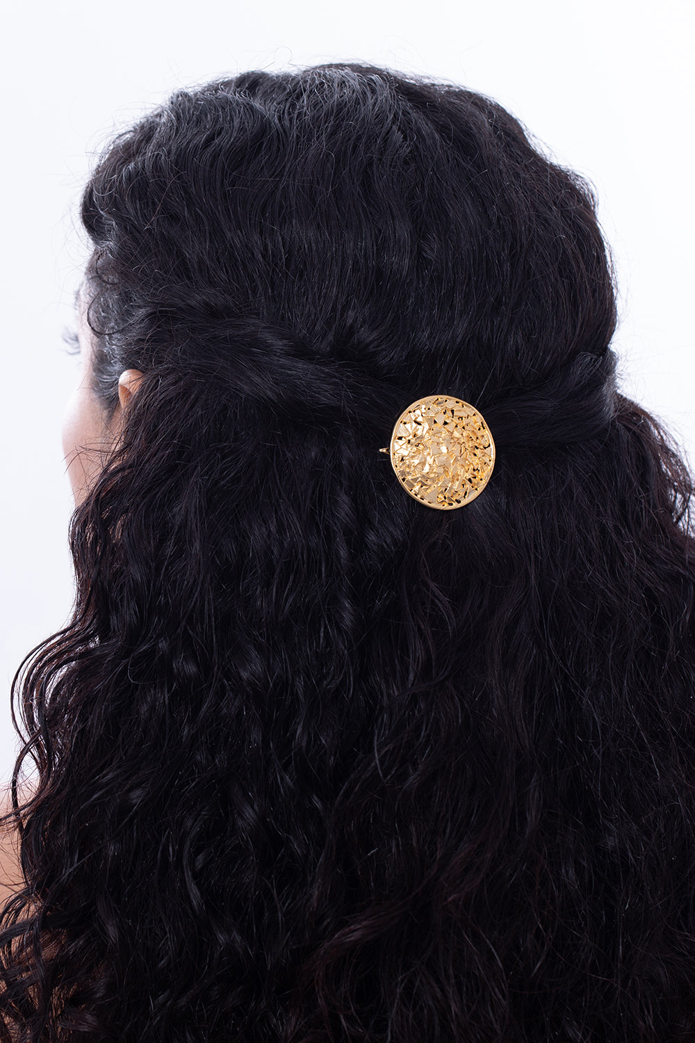 Dainty Gold Druzy Hair Clip
