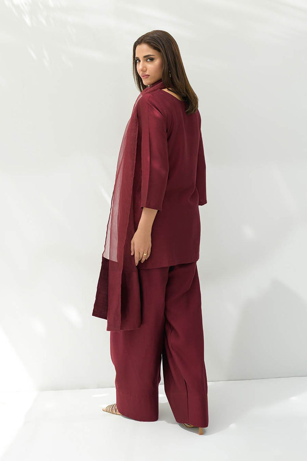 Deep Wine Pure Silk Kurta Set