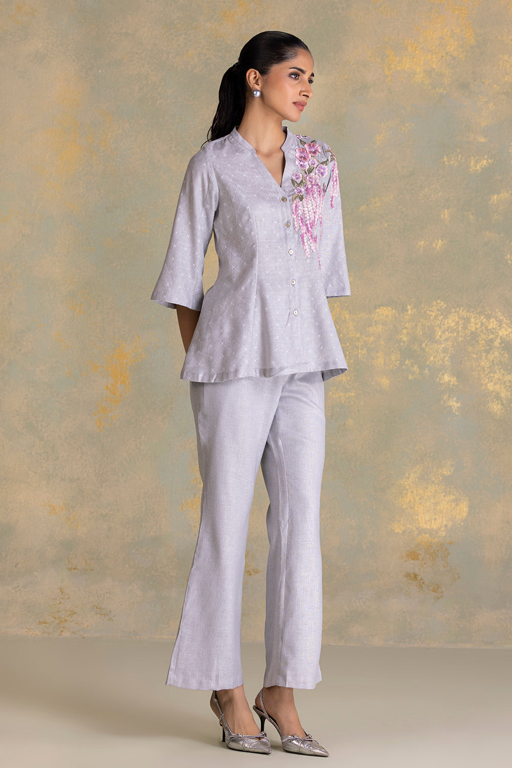 Delfina Peplum Shirt Co-ord