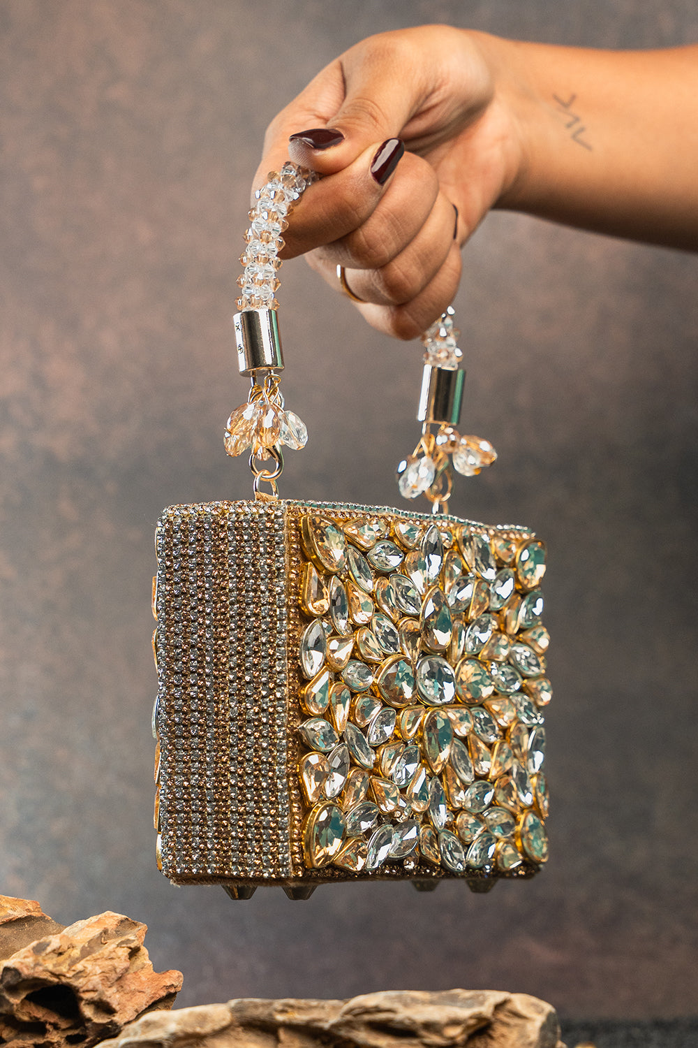 Diamond Casket Silver Gold