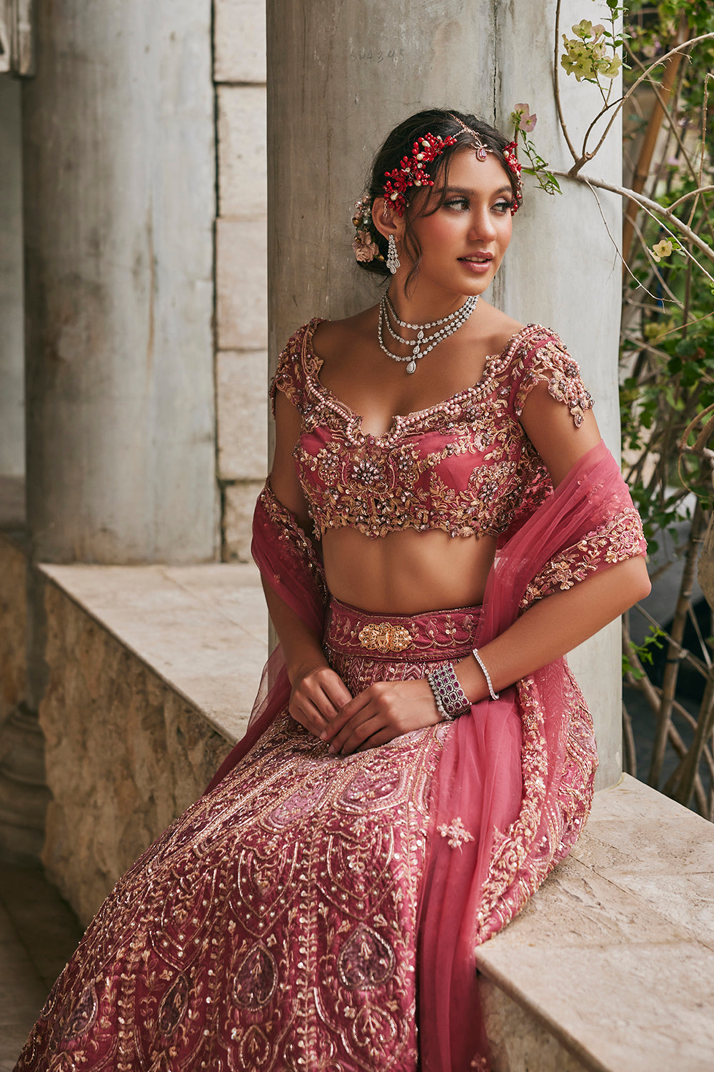 Dusk in Blossam Lehenga set