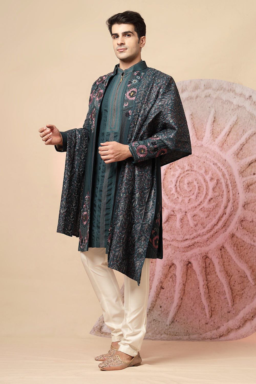 Elegant Blue Sherwani Set