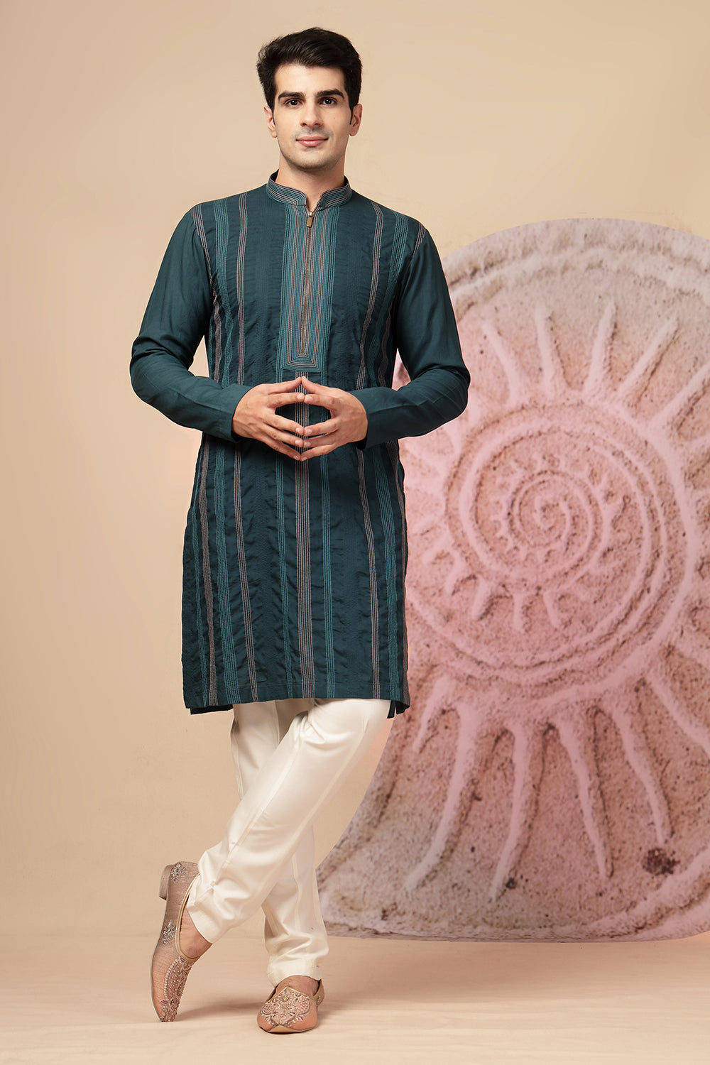 Elegant Blue Sherwani Set