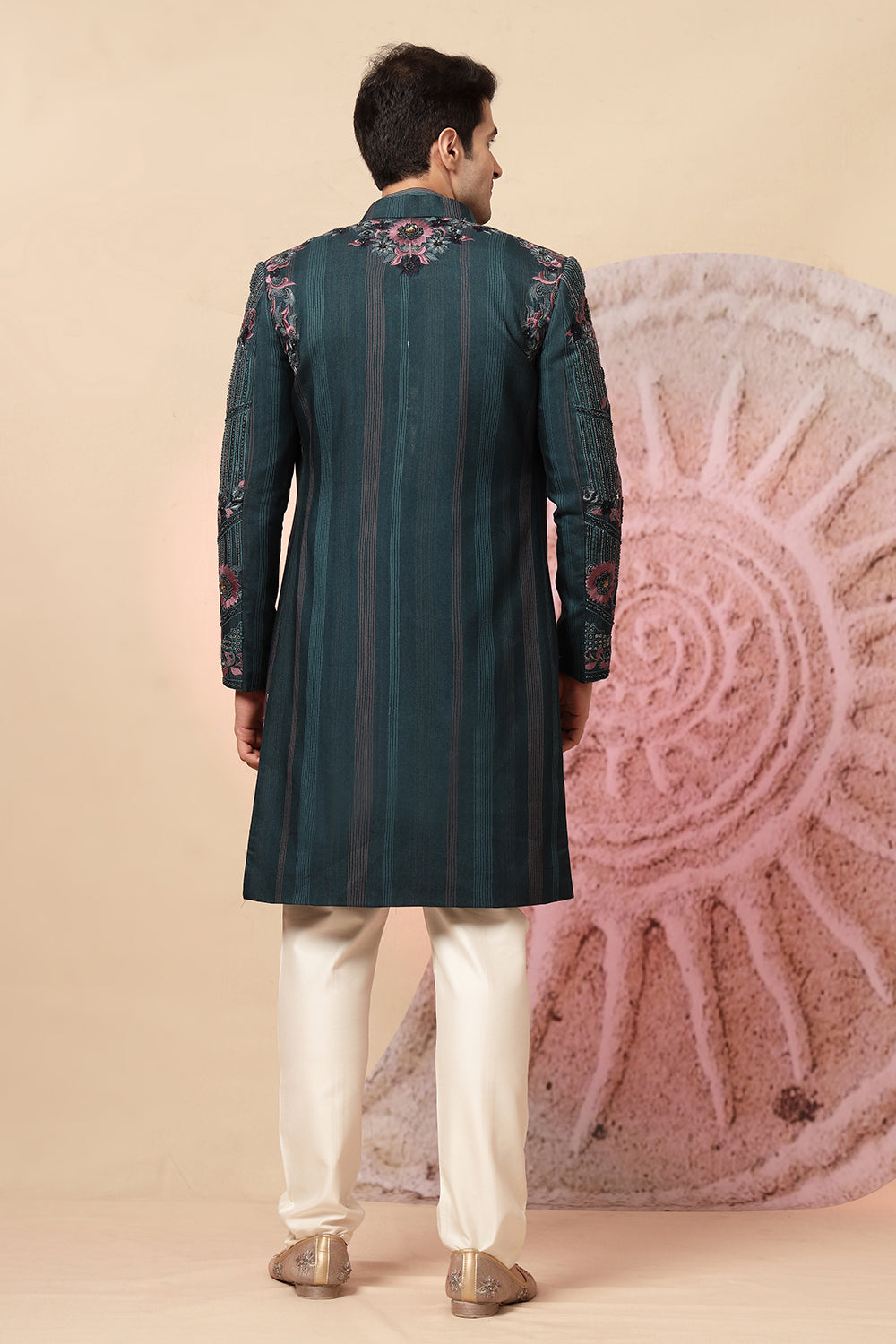 Elegant Blue Sherwani Set