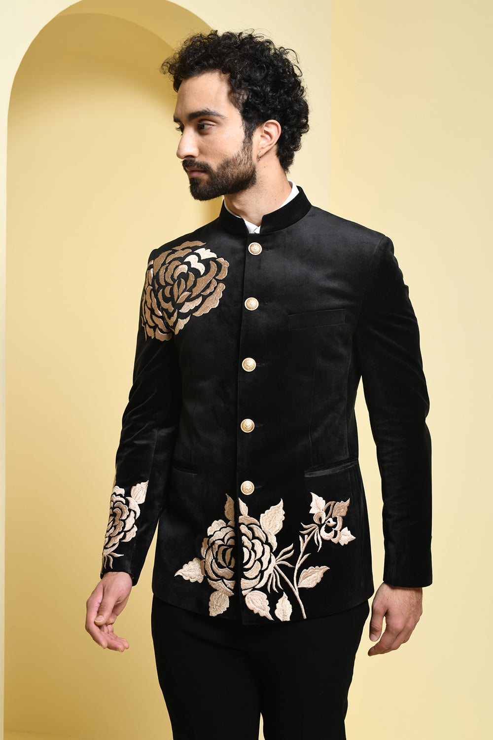 Embroidered Bandgala
