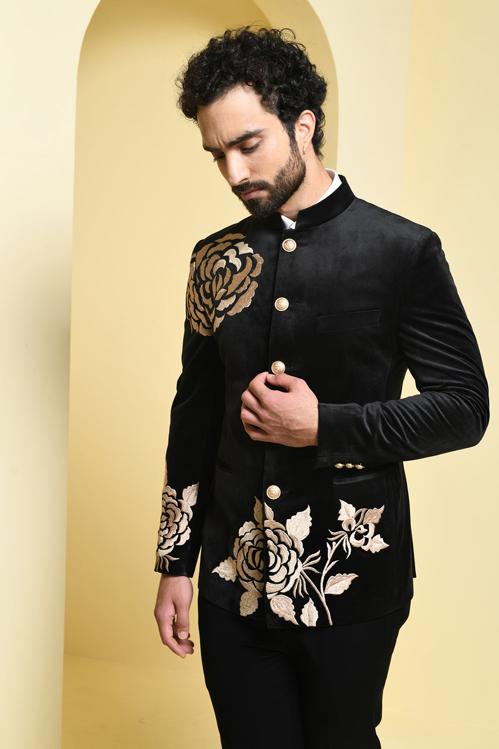 Embroidered Bandgala