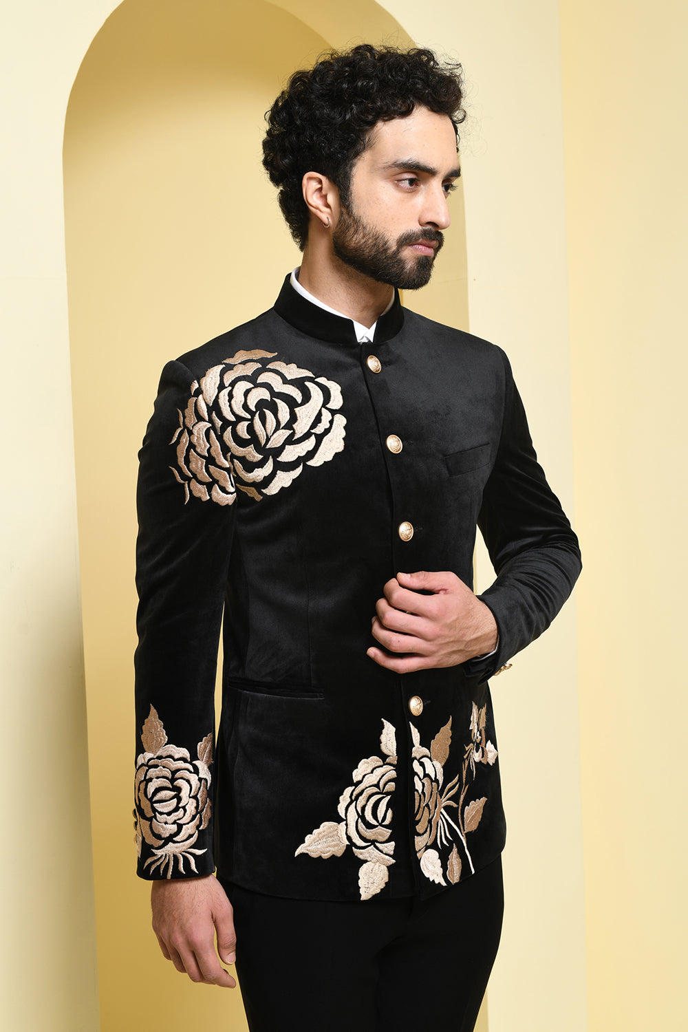 Embroidered Bandgala