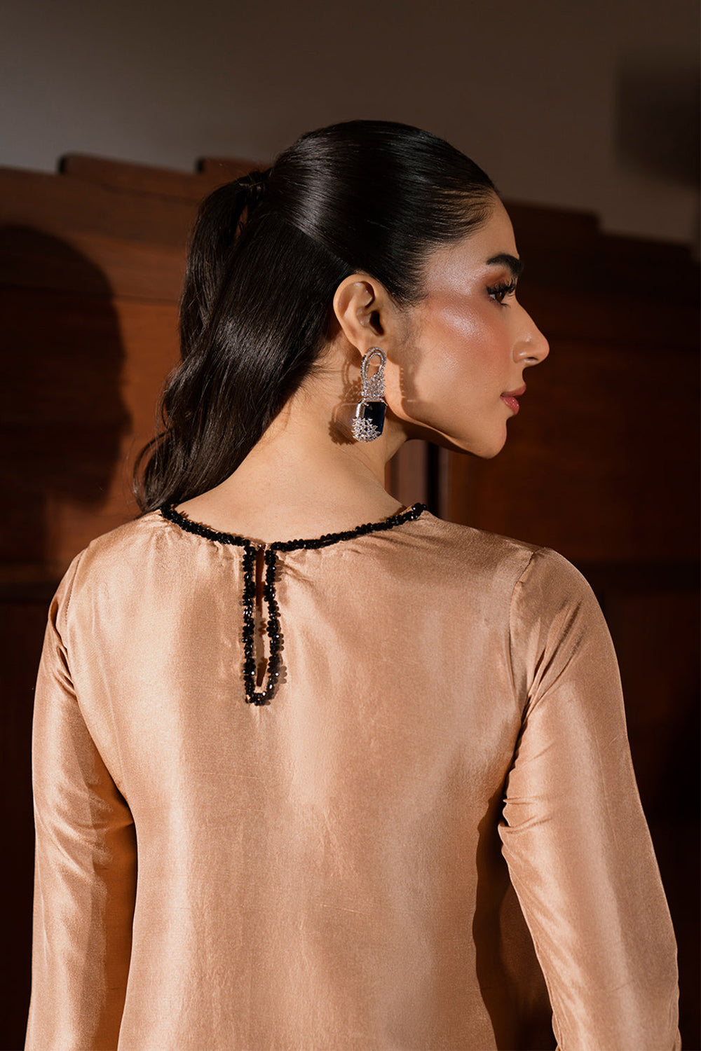 Embroidered Gajji Silk Farshi Suit Set