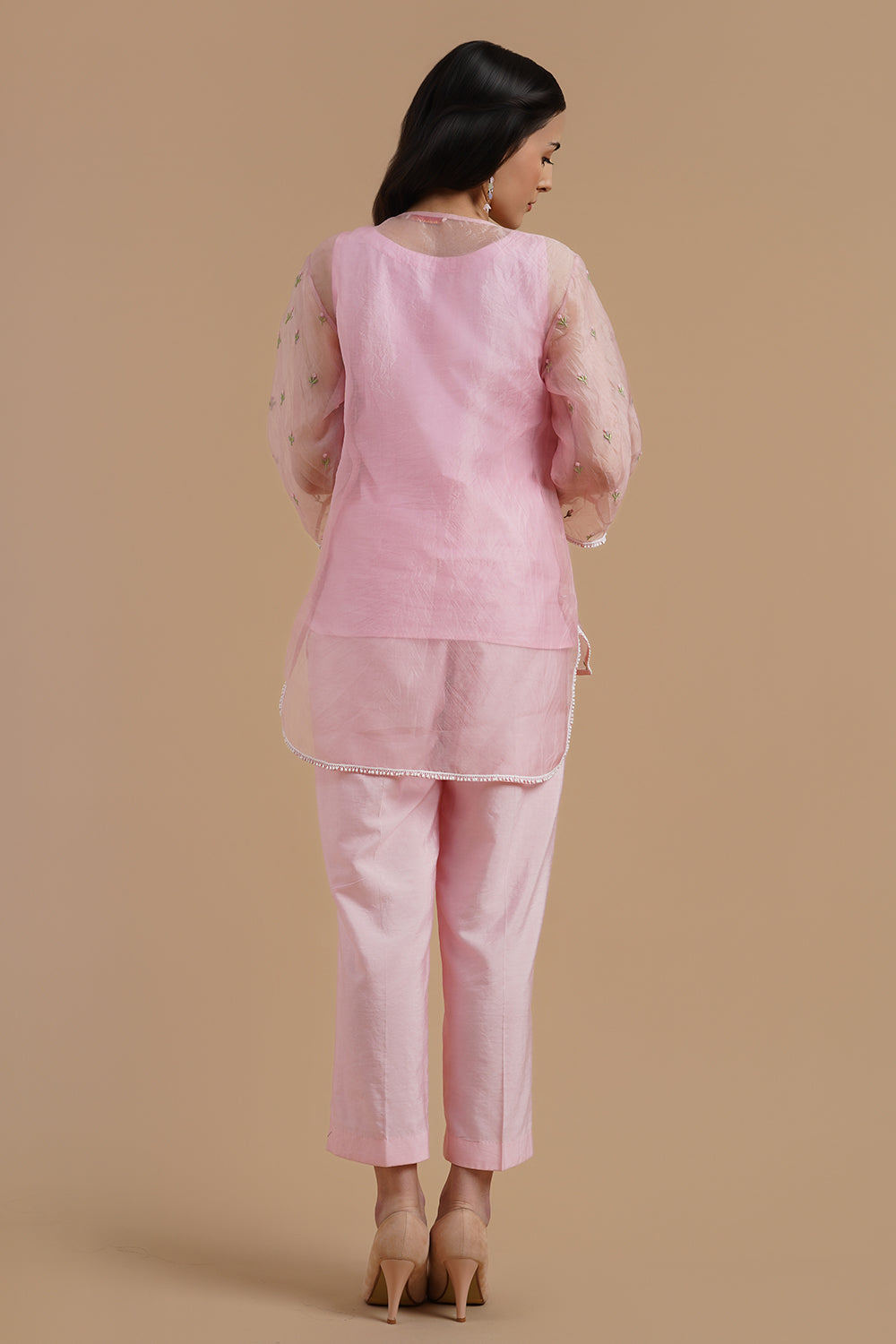 Embroidered Kurta With Pants and Inner