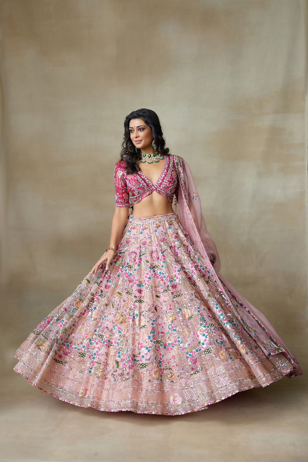 Flamingo Lehenga Set