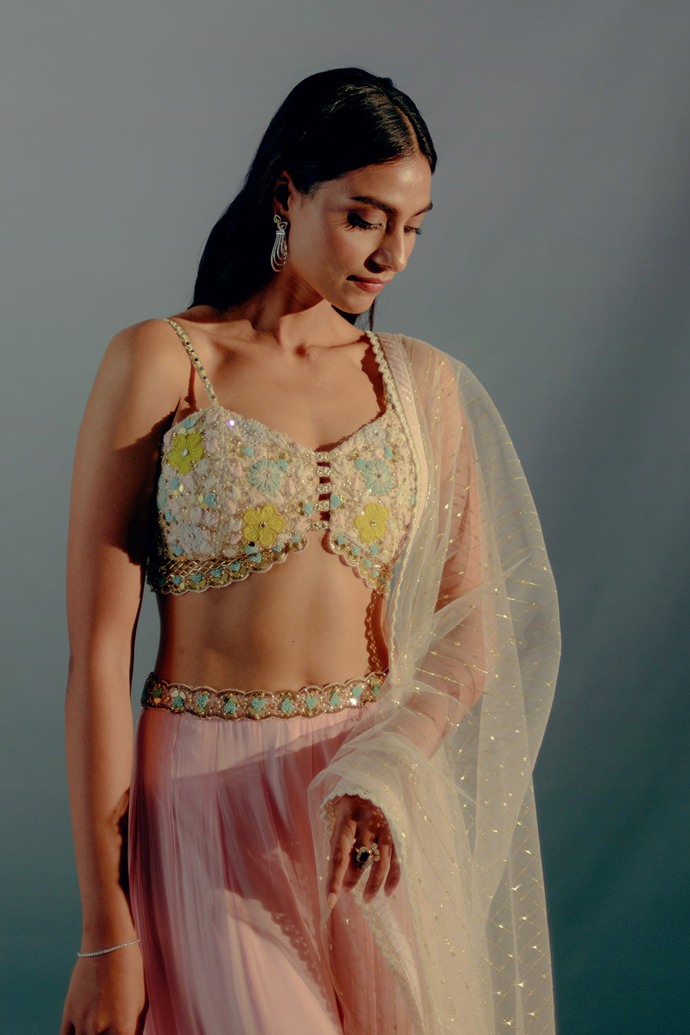 Flamingo Pink  Crop Top & Pallazos Set