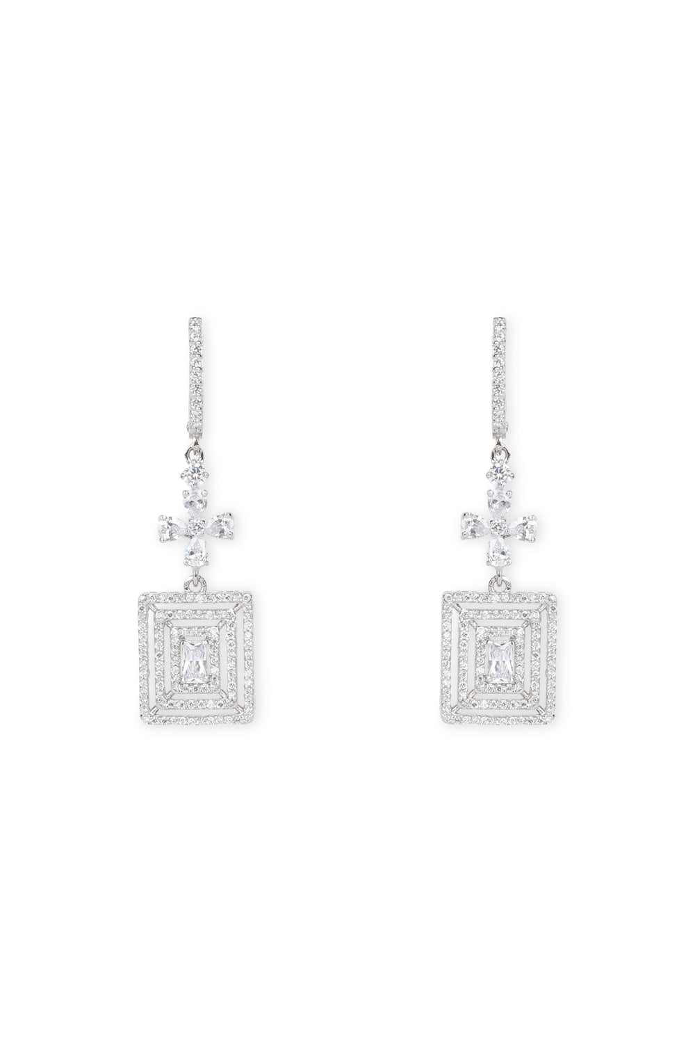 Floral drop earrings