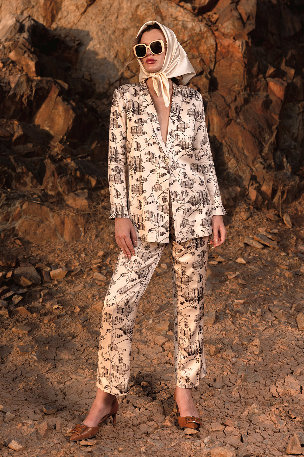 Floral Reverie Long Blazer And Trouser Co-Ord
