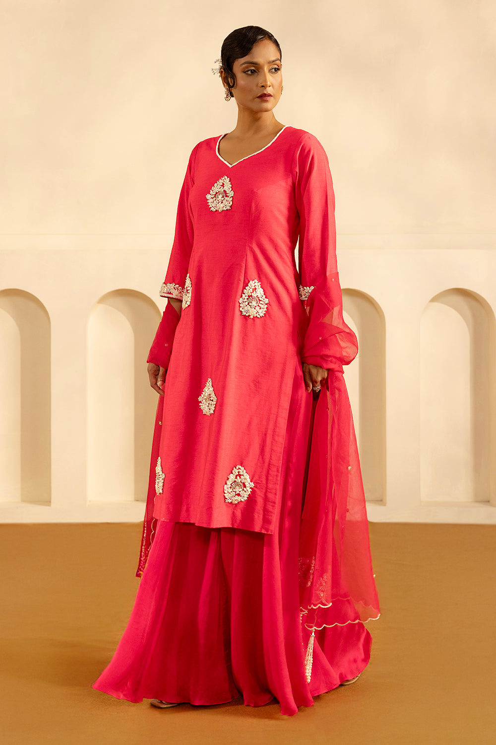 Fuchsia Sharara Set