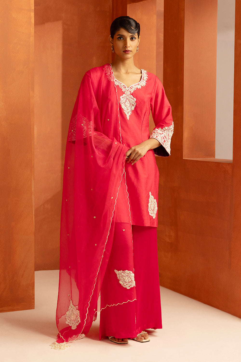 Fuchsia Short Kurta Set