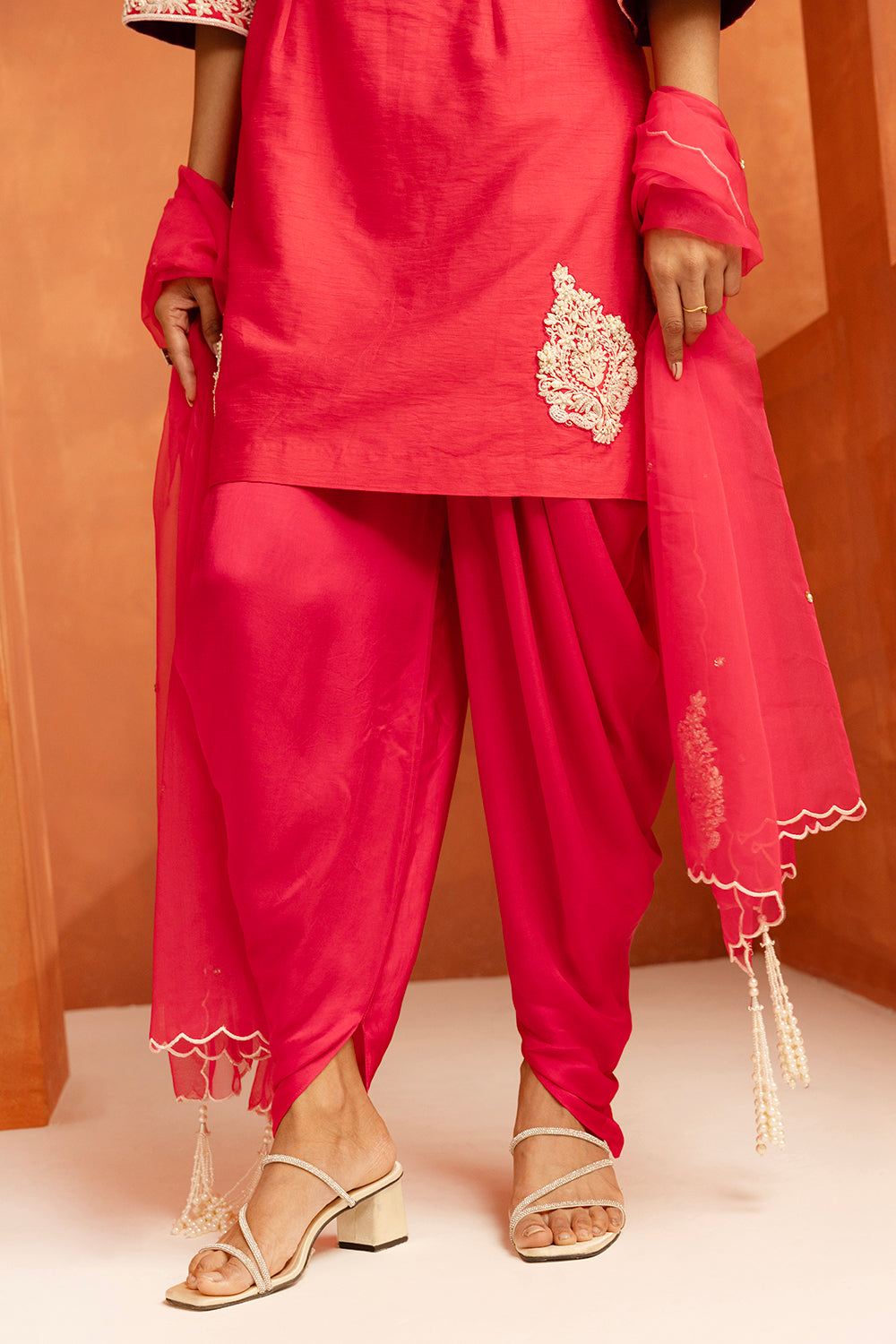 Fuchsia Short Kurta Set