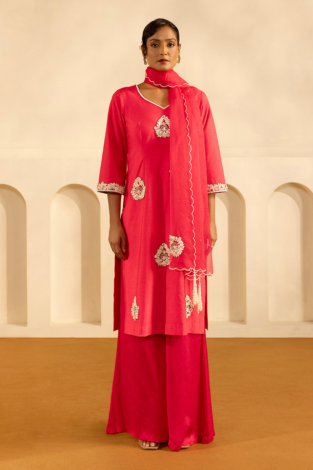 Fuchsia Straight Kurta Set