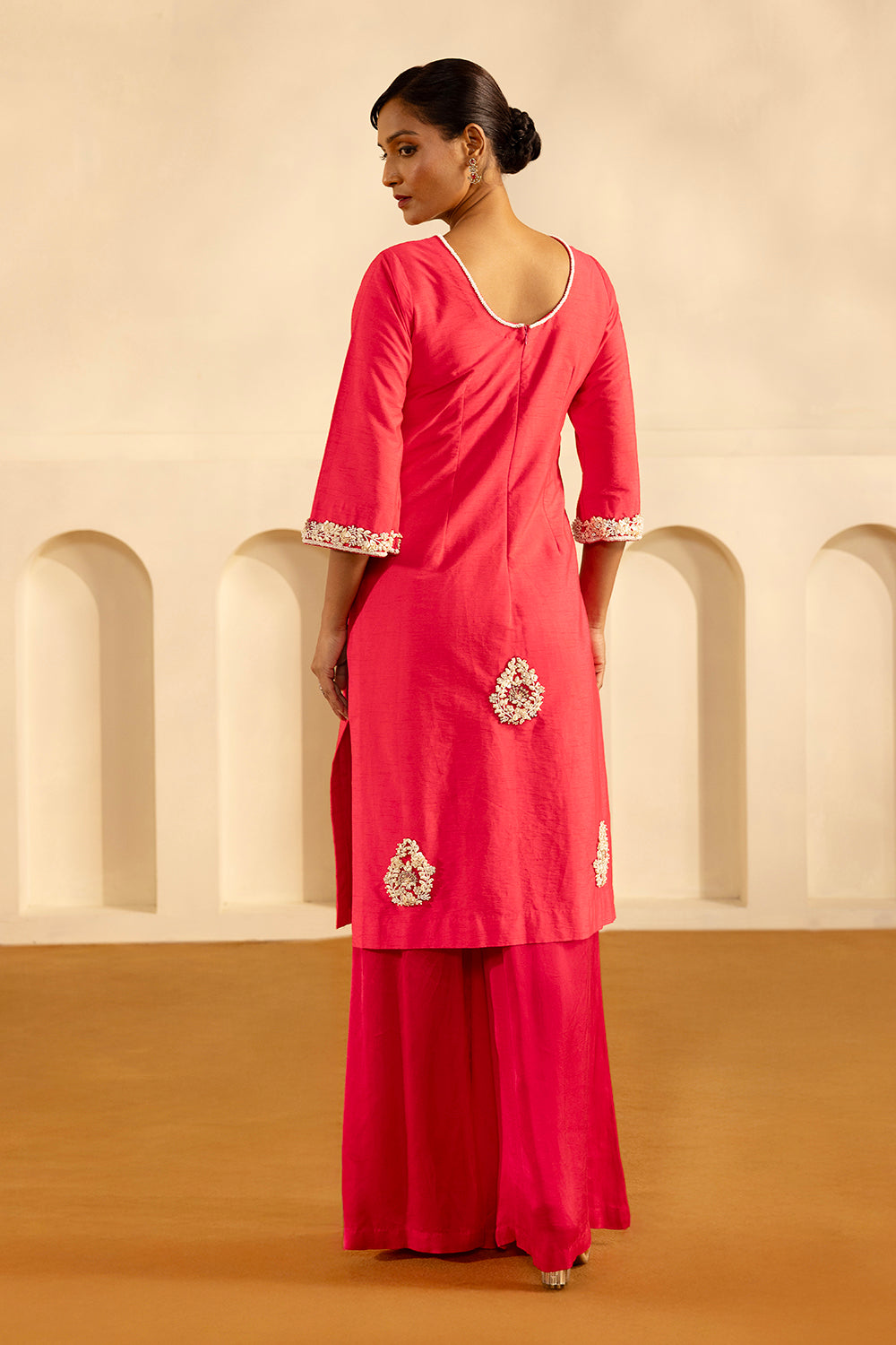 Fuchsia Straight Kurta Set