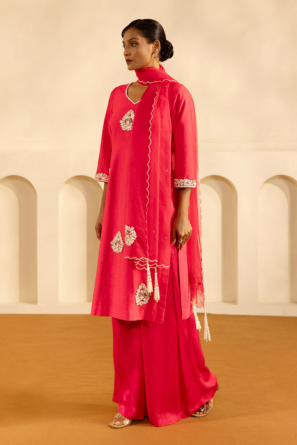 Fuchsia Straight Kurta Set