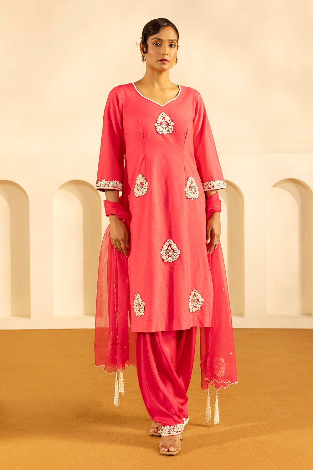 Fuchsia Straight Kurta Set