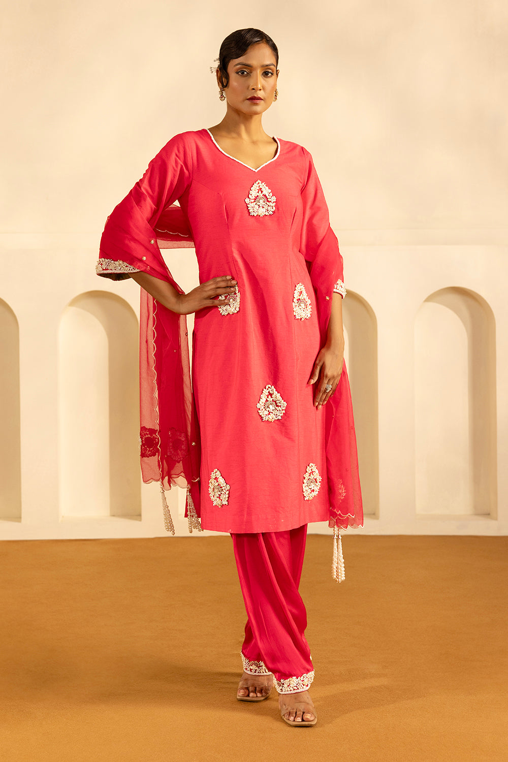 Fuchsia Straight Kurta Set