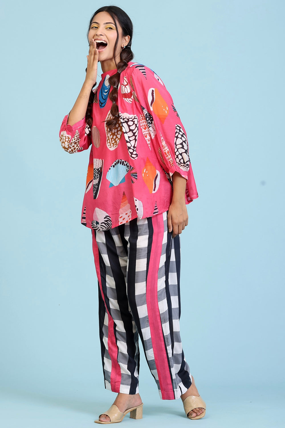 Fushcia Pant Set