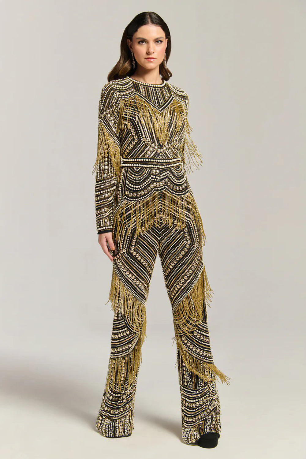 Golden Fringe Jumpsuit
