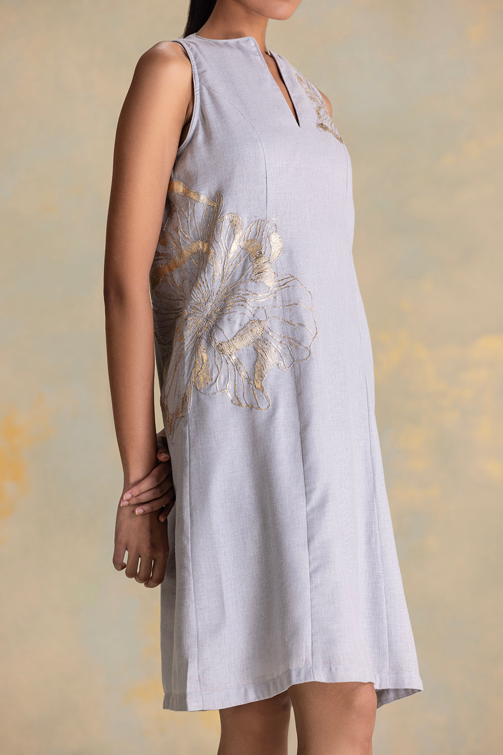 Golden Grace Daisy Dress
