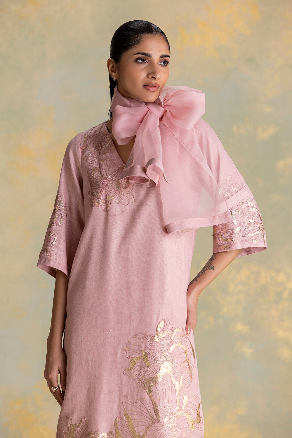 Golden Grace Kurta Set