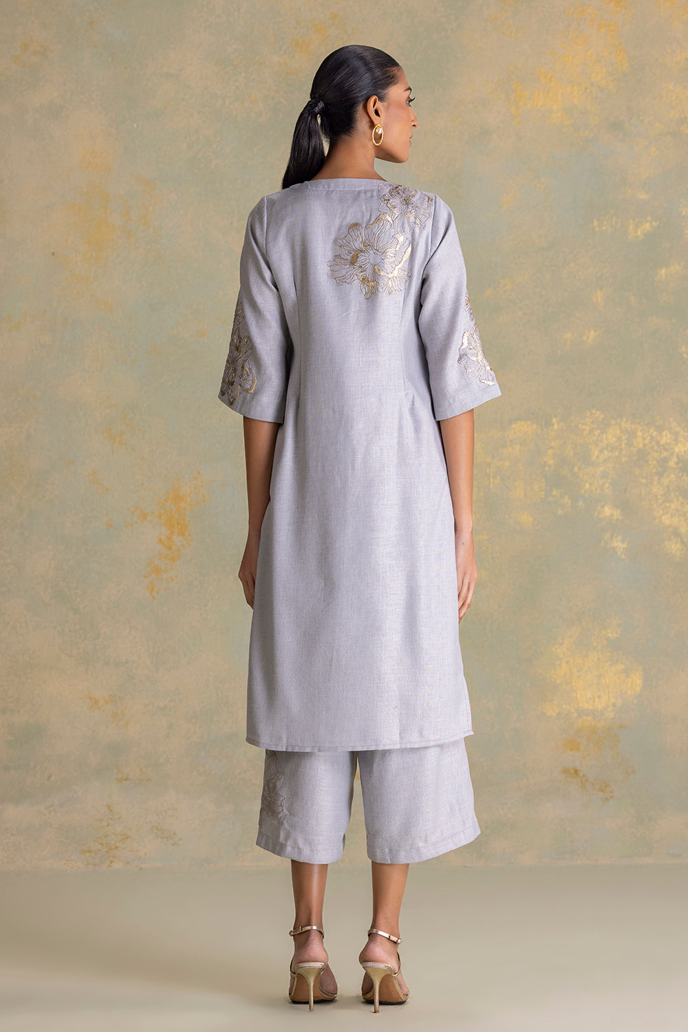 Golden Grace Kurta Set