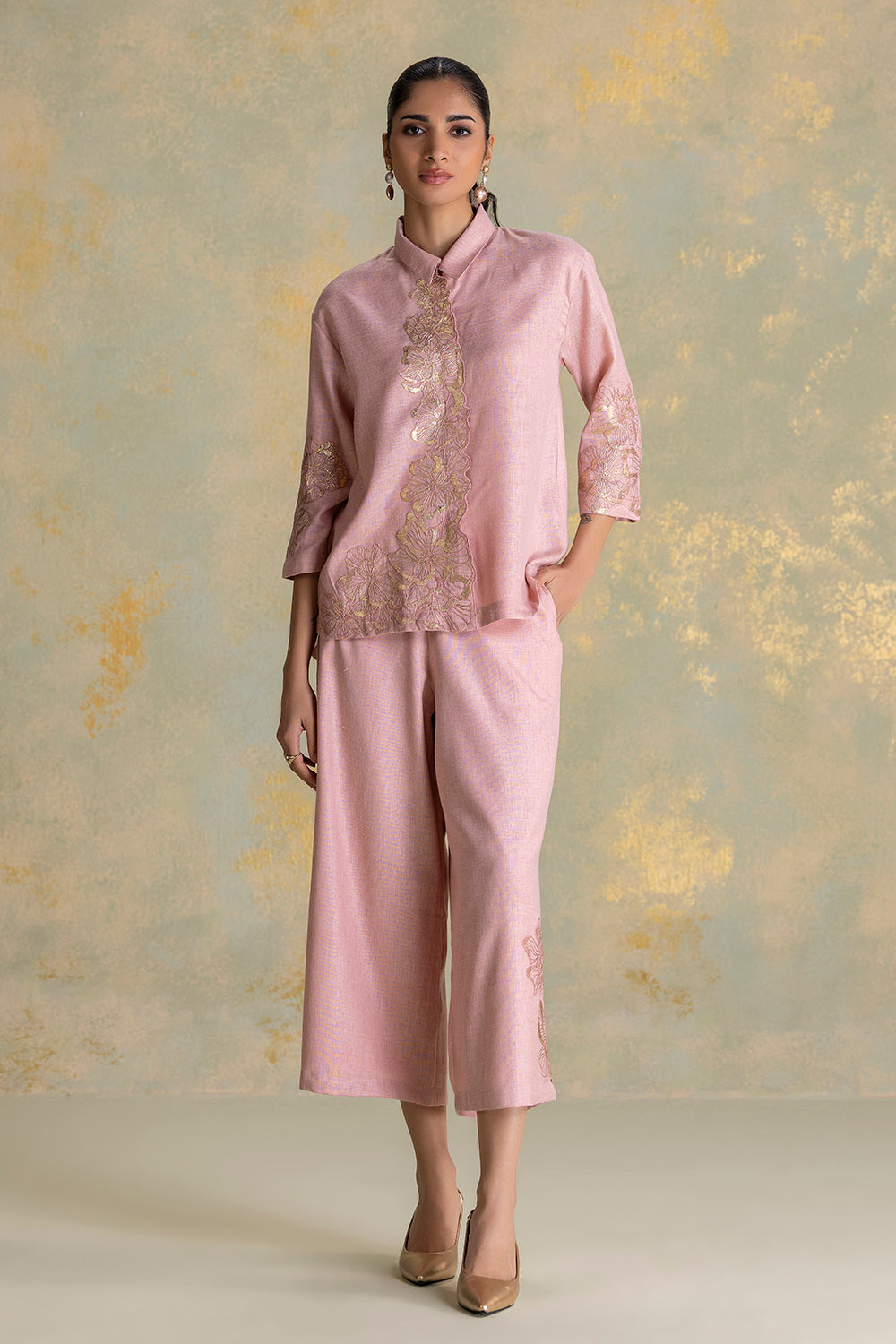 Golden Grace shirt Co-ord