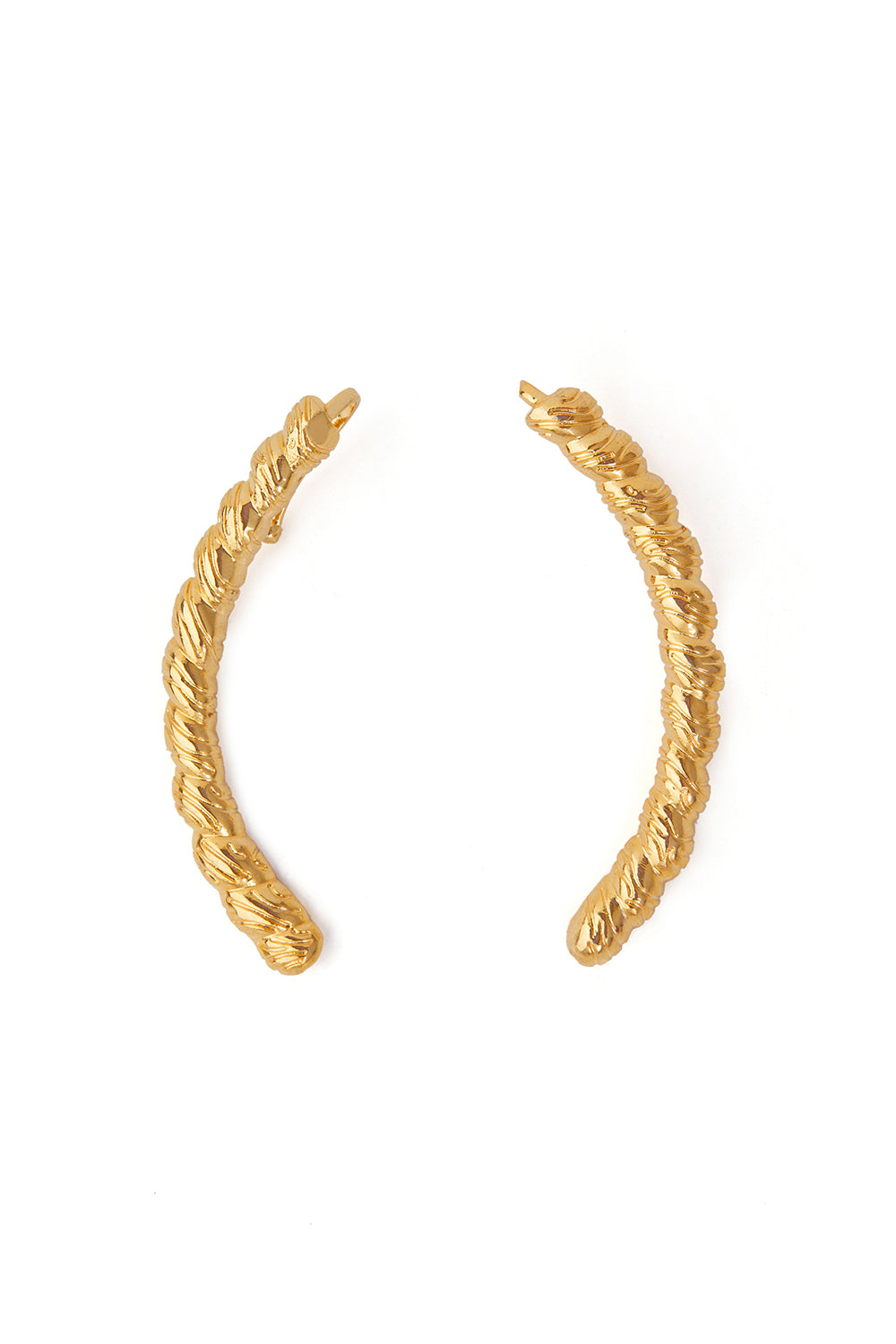 Golden Leaf Tendril Ear Cuff